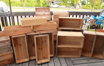 81　りんご箱　うめ箱　みつば箱　リメイク　DIY　木箱